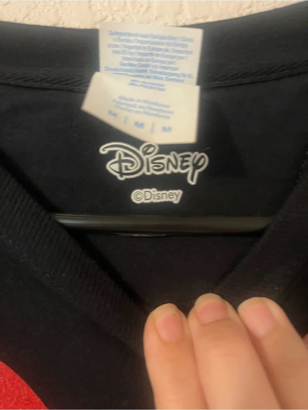 Disney Black Sweatshirt with Red Minnie Bow Graphic